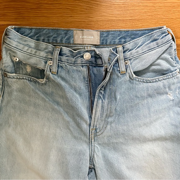 Like New Everlane Light Blue 27R Straight Leg Jeans - Picture 3 of 7